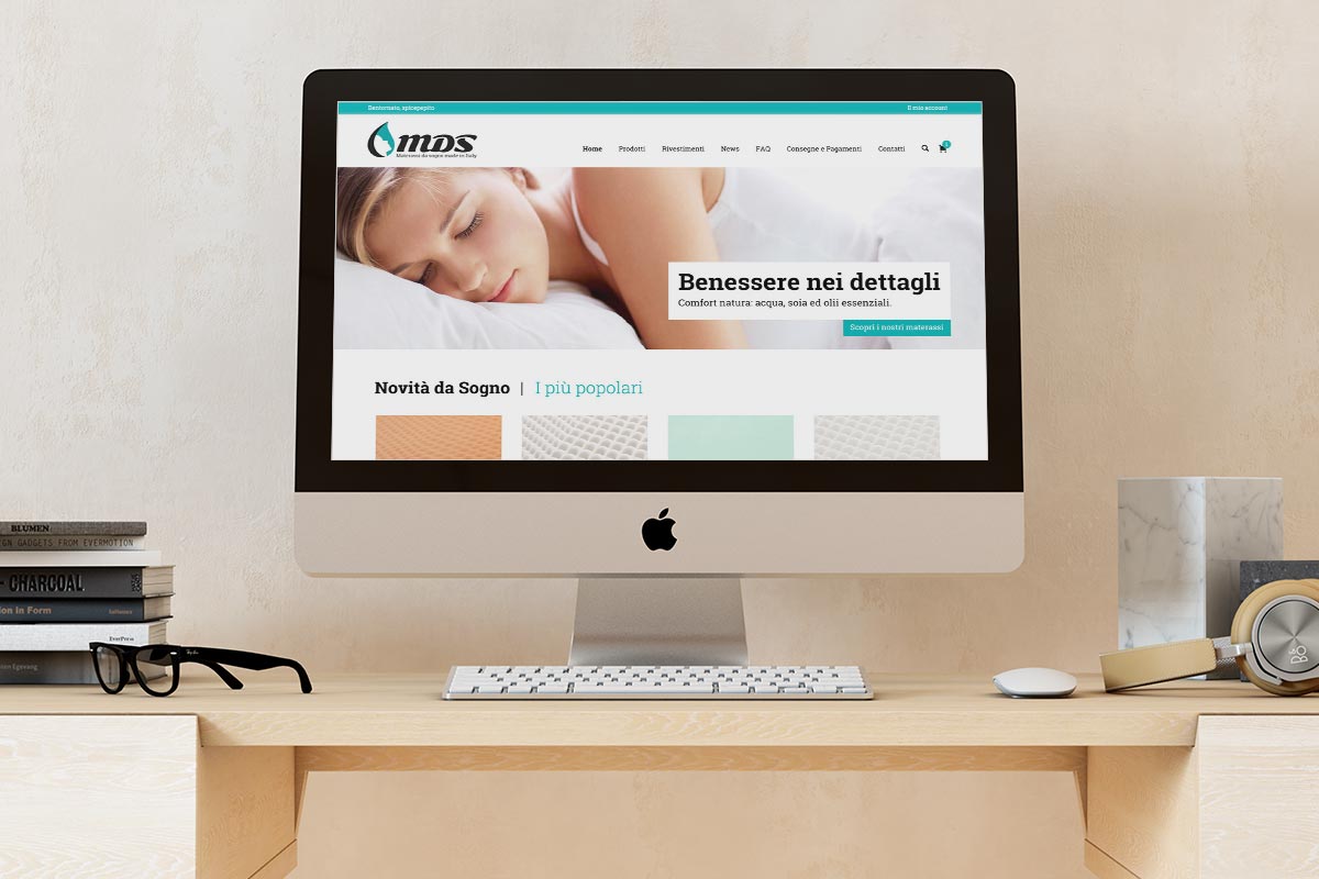 Realizzazione e-commerce NEGOZIO materassidasogno.it